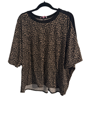 Discount Divas Leopard Print Dolman Top – 1X